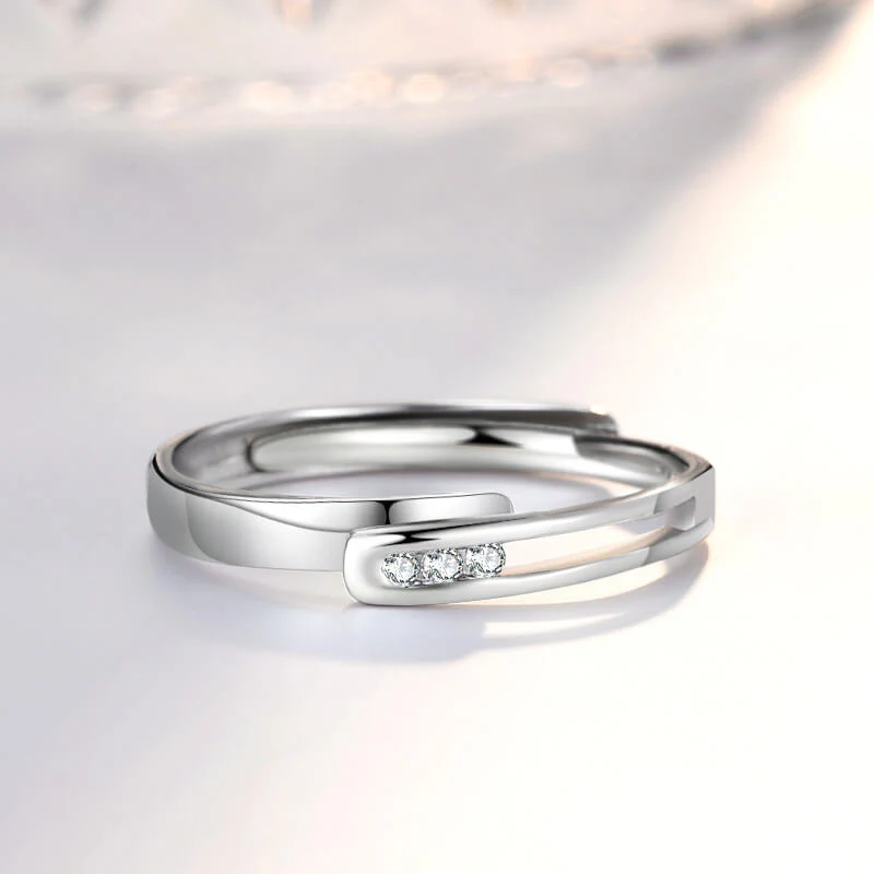 1314 One Lifetime, One Eternity Cubic Zirconia Matching Rings – Romantic Couple Jewelry - Image 3