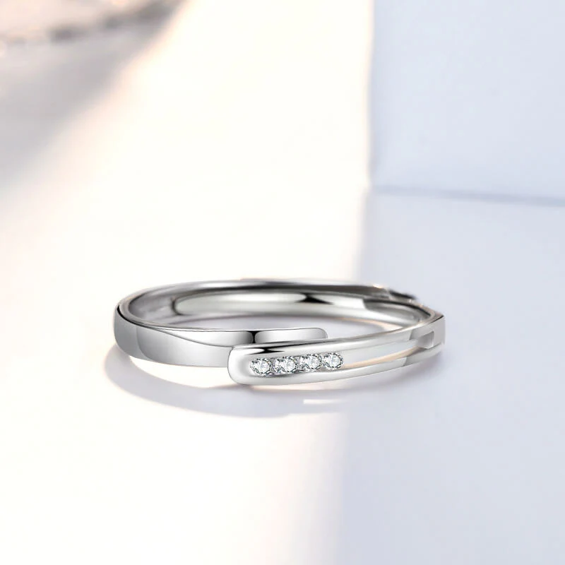 1314 One Lifetime, One Eternity Cubic Zirconia Matching Rings – Romantic Couple Jewelry - Image 4