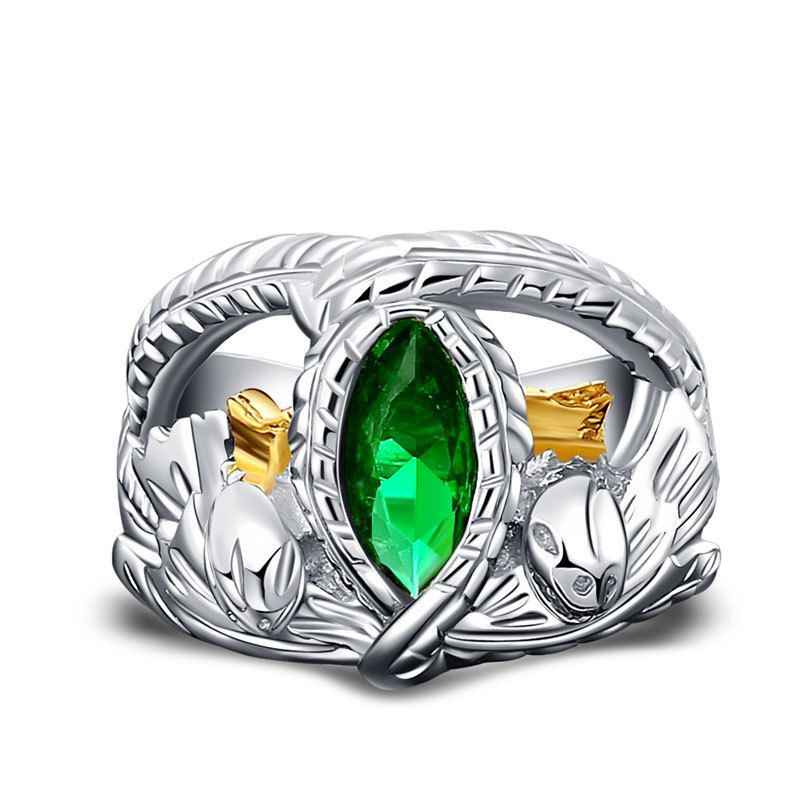 925 Sterling Silver Aragorns Ring of Barahir Silver from The Lord of The Rings, Two Snake Crown Ring, Aragorn King Of Gondor - Image 3