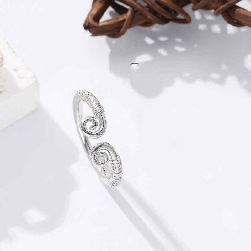 925 Sterling Silver Black Myth Wukong Matching Couple Rings, Wukong Crown Ring & Monkey King Bar Ring - Image 2