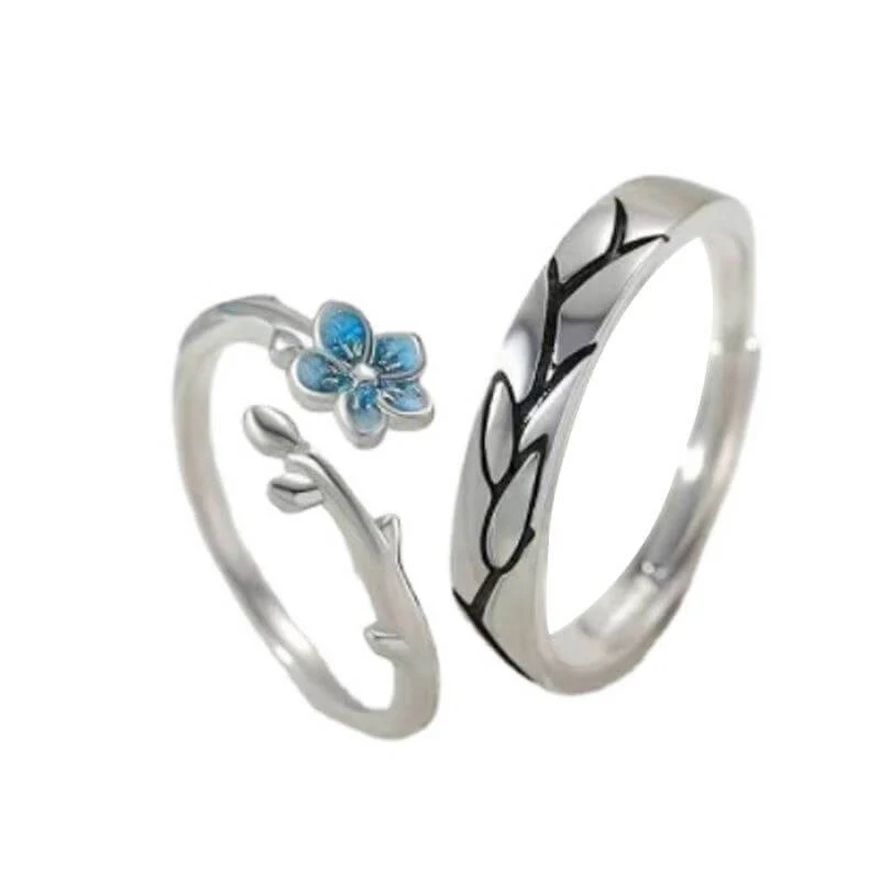Forget Me Not Flower Matching Rings - Image 2