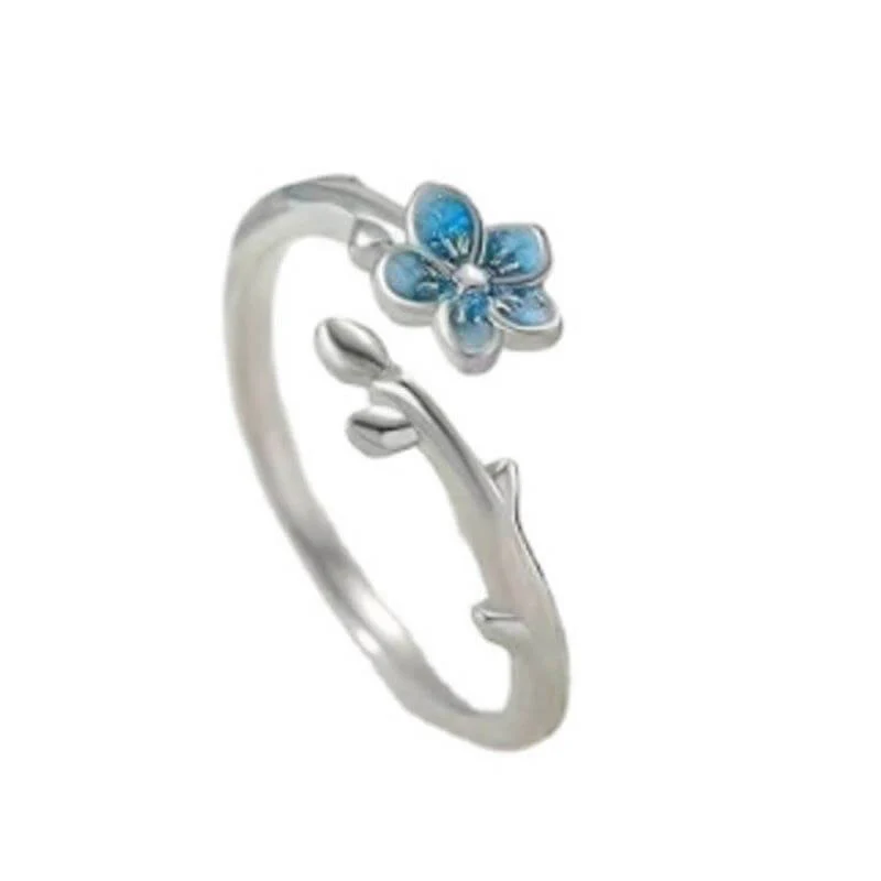 Forget Me Not Flower Matching Rings - Image 3