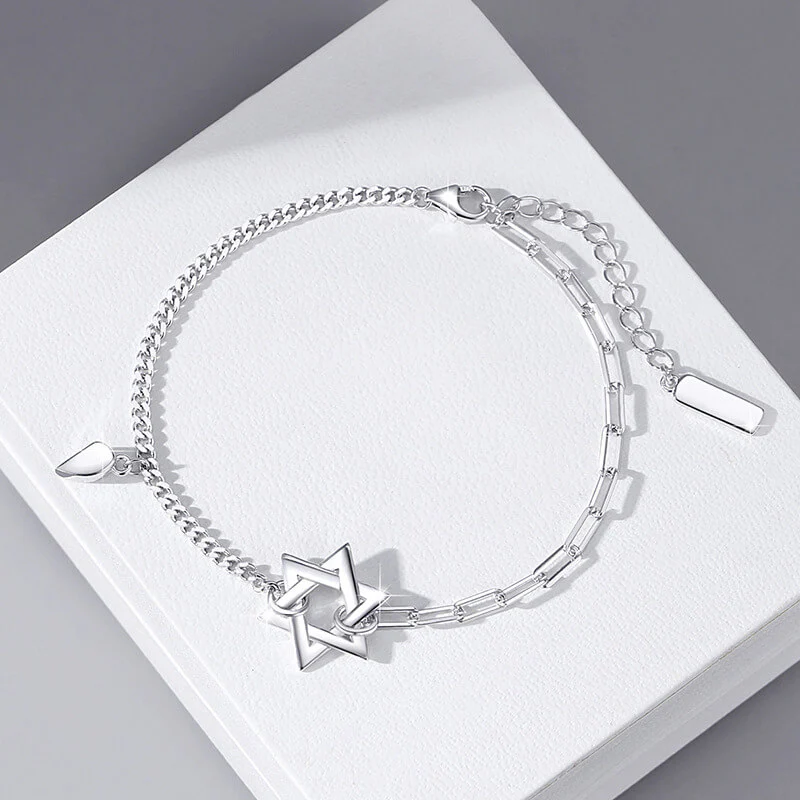 Hexagram Heart Magnetic Couple Bracelets - Image 4