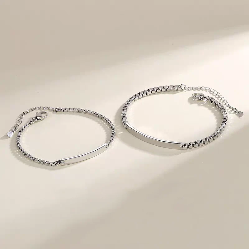 Minimalist Engraving Couple Bracelets - Image 3