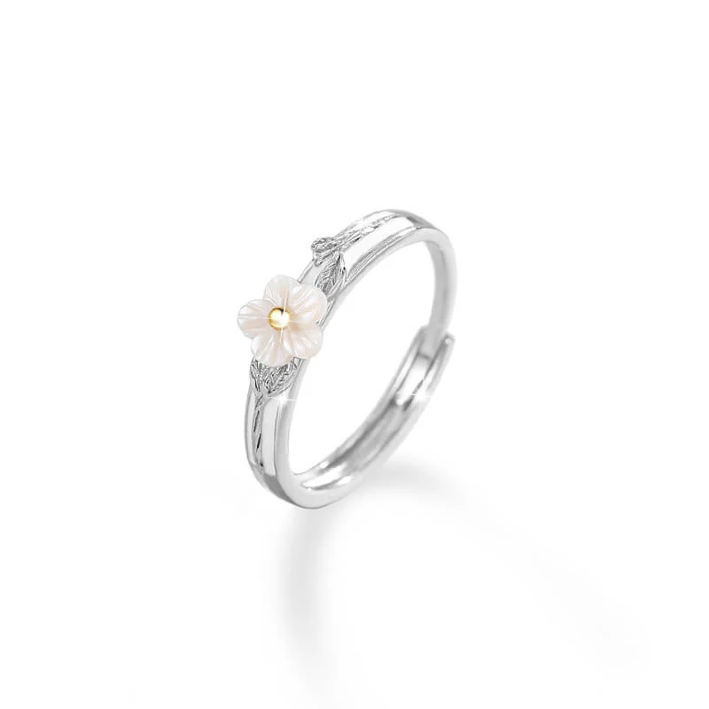 Seashell Floral Matching Rings - Image 3
