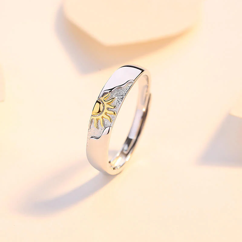 Sun & Moon Two Tone Matching Rings - Image 4