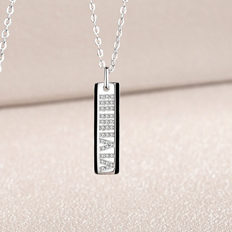 Roman Numerals 3344 CZ Matching Necklaces - Image 3