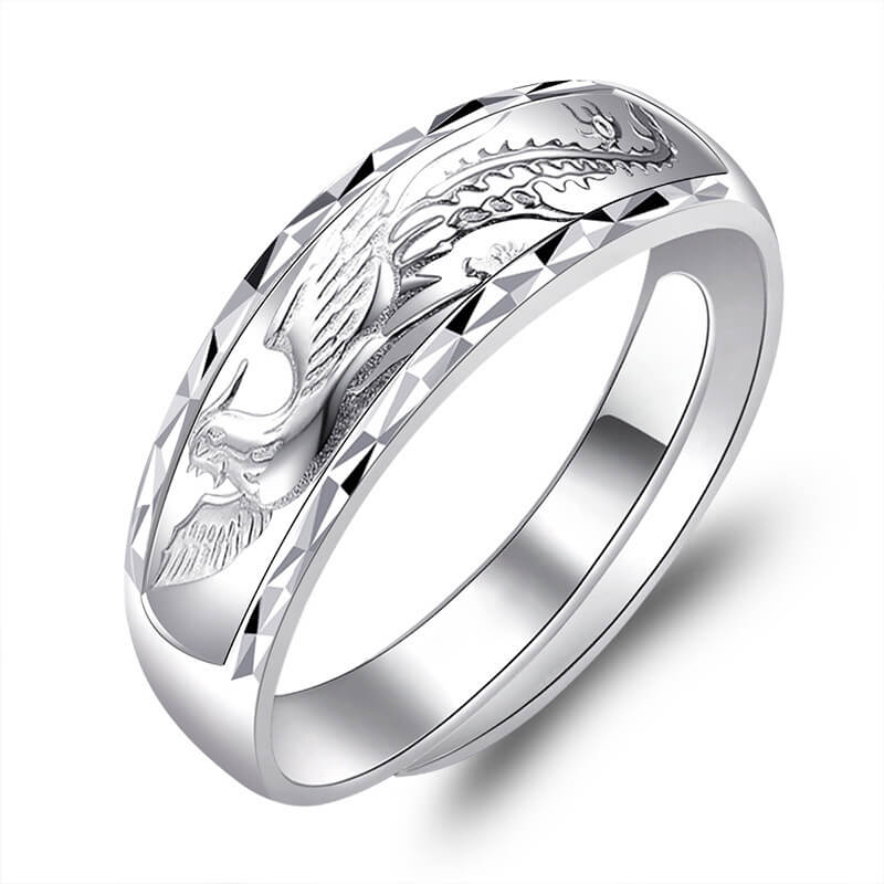 Dragon Phoenix Wedding Band Set - Image 3