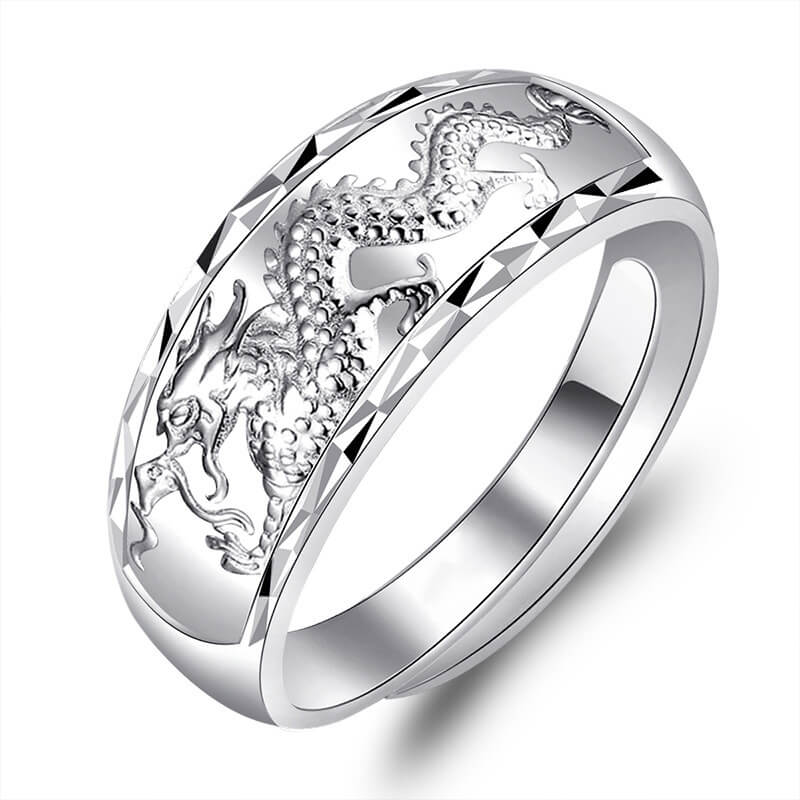 Dragon Phoenix Wedding Band Set - Image 4