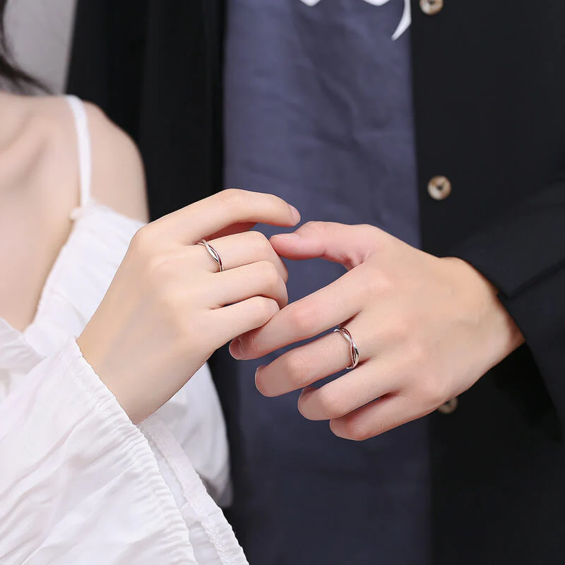 The Matchmaker's Red String Mobius Matching Rings - Image 2