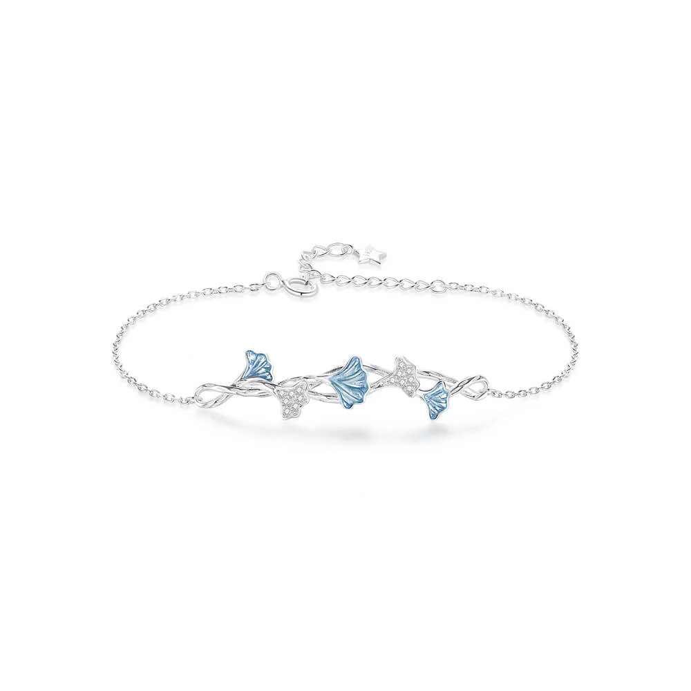 Blue Ginkgo Matching Bracelets - Image 3