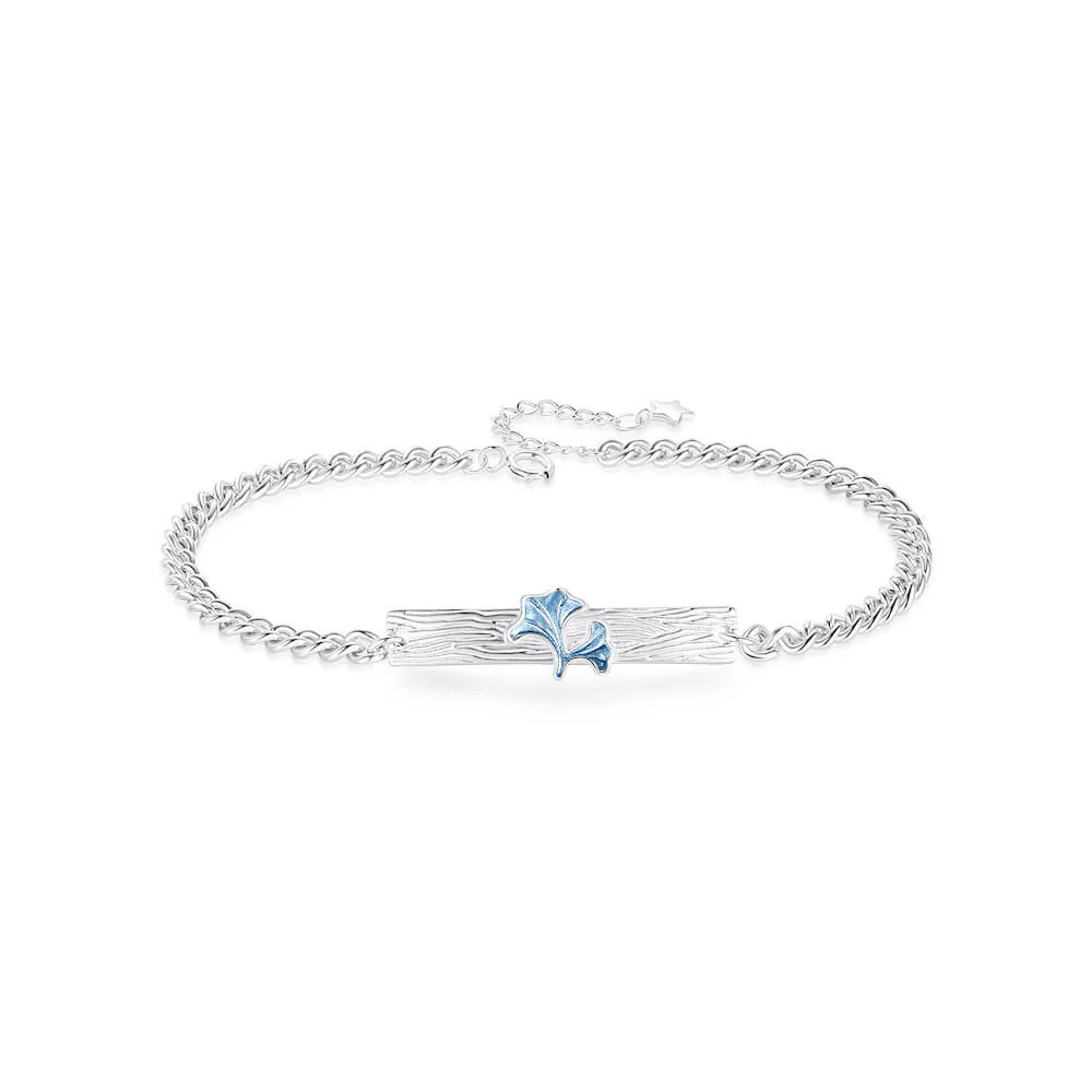 Blue Ginkgo Matching Bracelets - Image 4