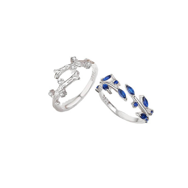 Cubic Zirconia Branches Matching Rings