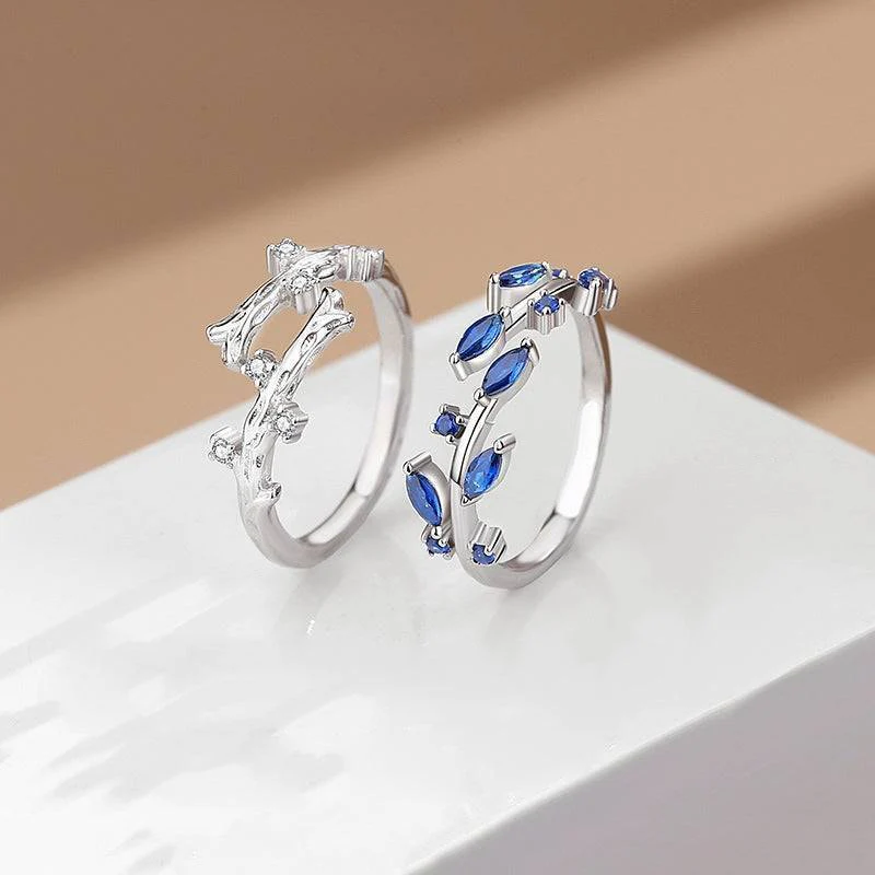 Cubic Zirconia Branches Matching Rings - Image 3