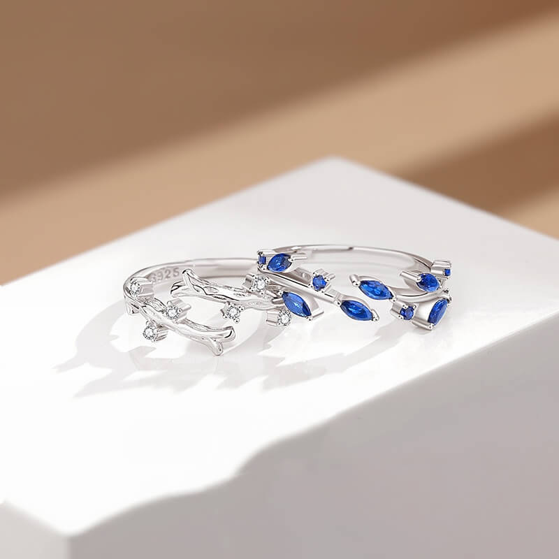 Cubic Zirconia Branches Matching Rings - Image 4