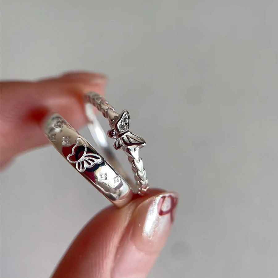 Butterfly Matching Couple Rings - Image 3