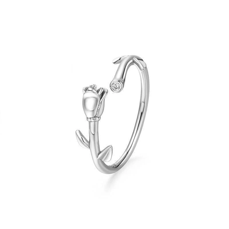 Carved Rose Matching Rings - Image 2
