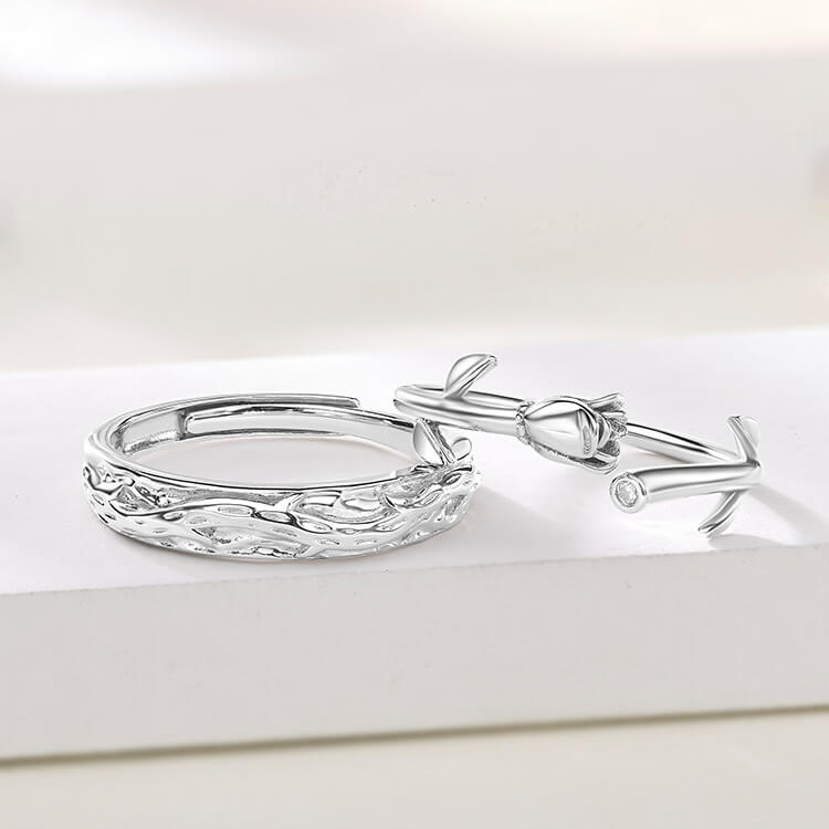 Carved Rose Matching Rings - Image 4