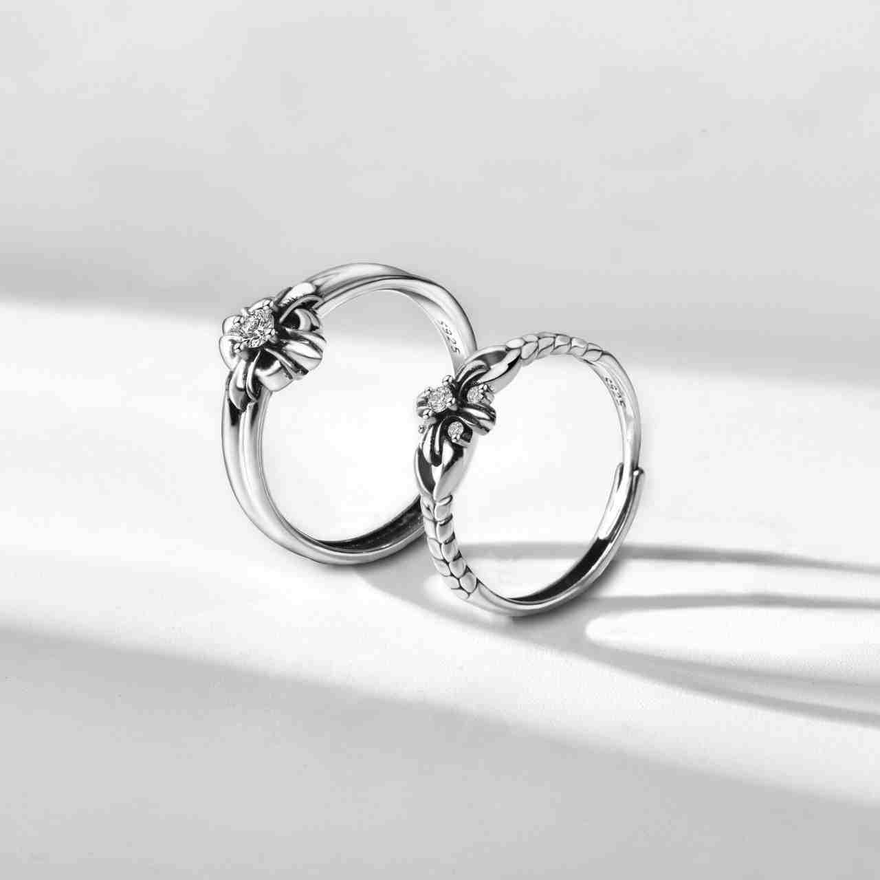 Cross Couple Rings Set - Image 4