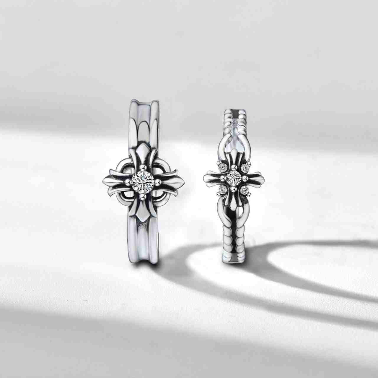 Cross Couple Rings Set - Image 5