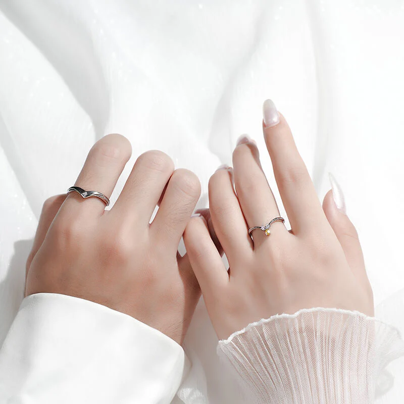 Crown of Love CZ Couple Rings - Image 4