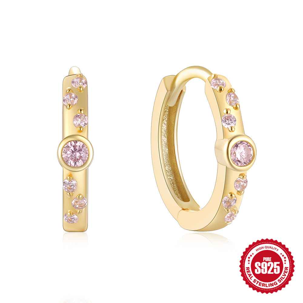 10 Stunning Designs: Multicolored CZ Tiny Huggie Earrings – Elegant and Versatile Jewelry - Image 12