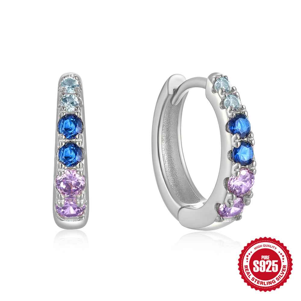10 Stunning Designs: Multicolored CZ Tiny Huggie Earrings – Elegant and Versatile Jewelry - Image 13