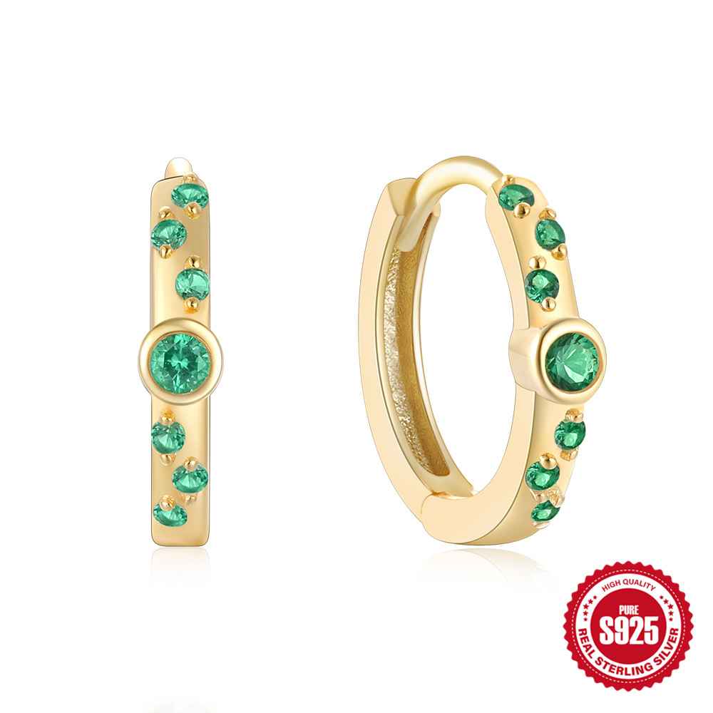10 Stunning Designs: Multicolored CZ Tiny Huggie Earrings – Elegant and Versatile Jewelry - Image 9