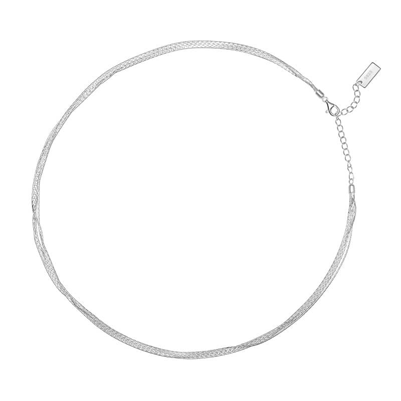 Five Layer Necklace in Sterling Silver - Silver or Gold - Image 5