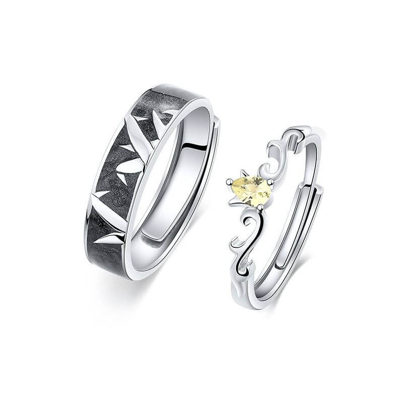 Flourishing World Cubic Zirconia Matching Rings