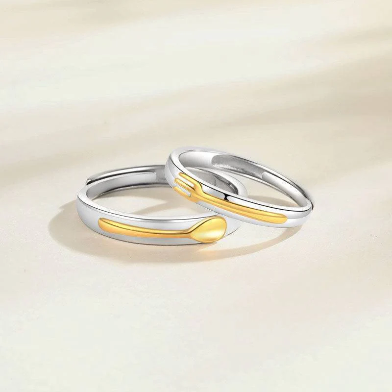 Fork & Spoon Matching Rings - Image 2