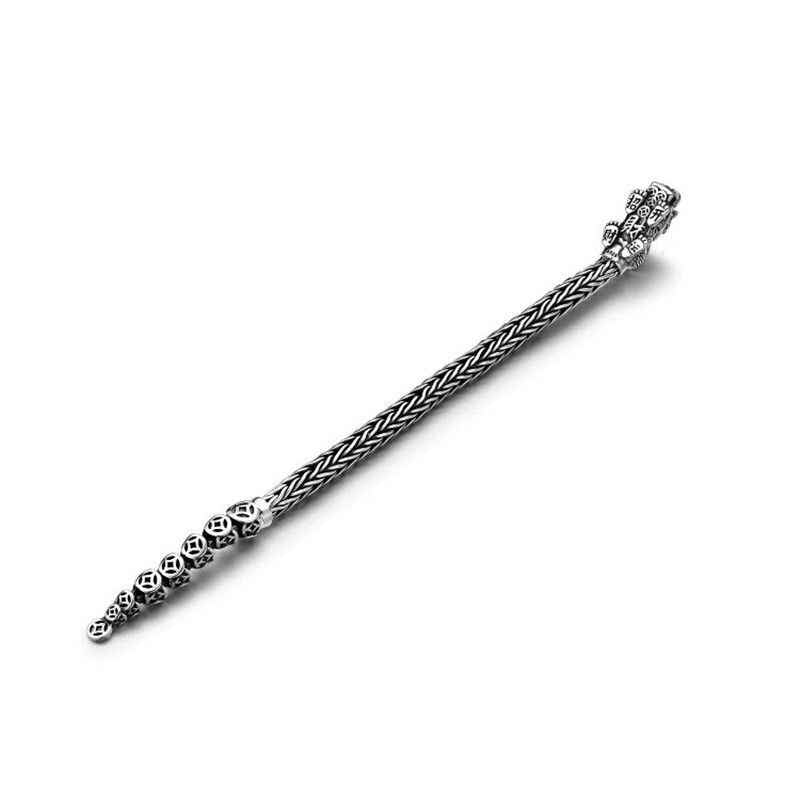 Fortune at Your Wrist: 925 Sterling Silver Attract Wealth and Treasure Pixiu Bracelet - Image 3