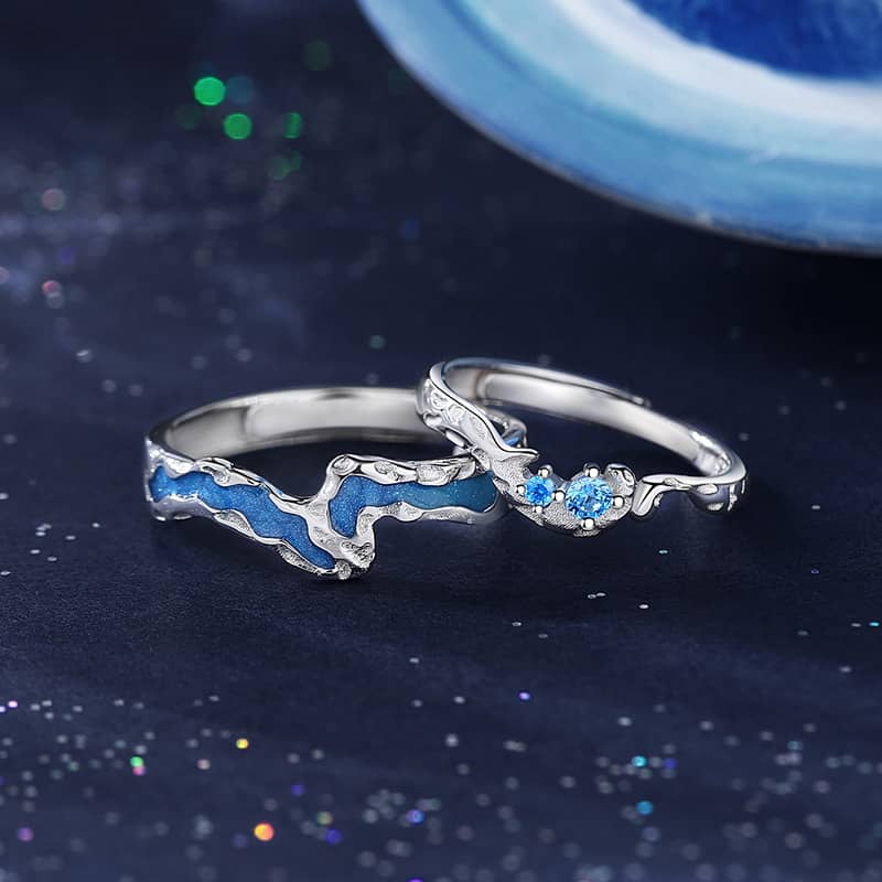 Galaxy Contract Blue Matching Rings - Image 4