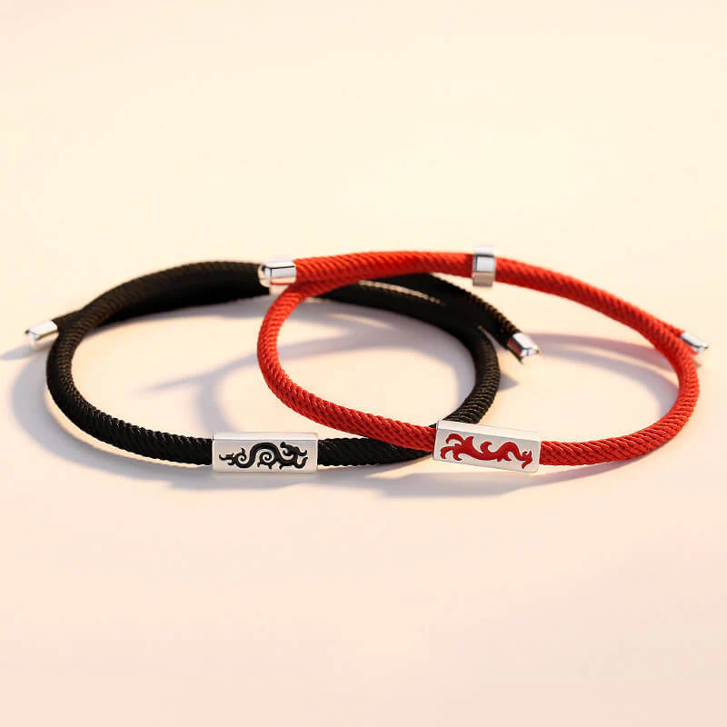 Hollowed Dragon & Phoenix Matching Bracelets - Image 5
