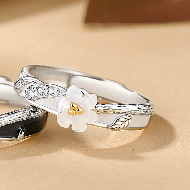 Leaf & Flower Matching Rings - Image 3