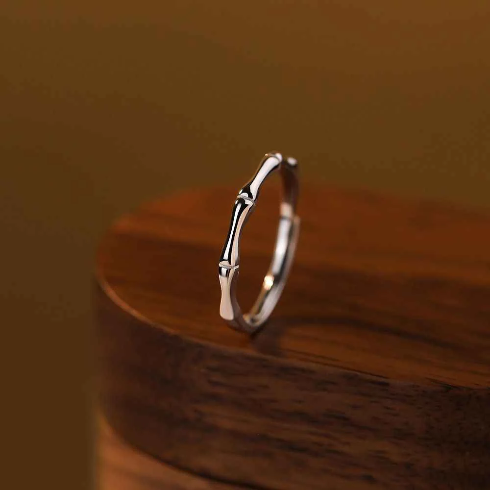 Minimalist Bamboo Couples Rings - Wedding Anniversary Rings - Image 3