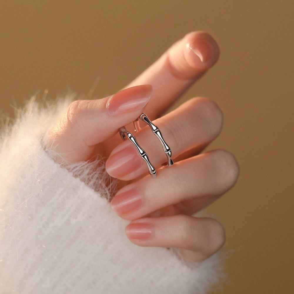 Minimalist Bamboo Couples Rings - Wedding Anniversary Rings - Image 6