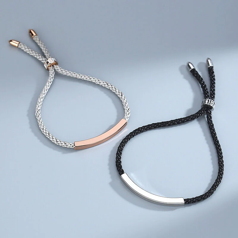 Minimalist Braided Couple Bracelets - Image 3