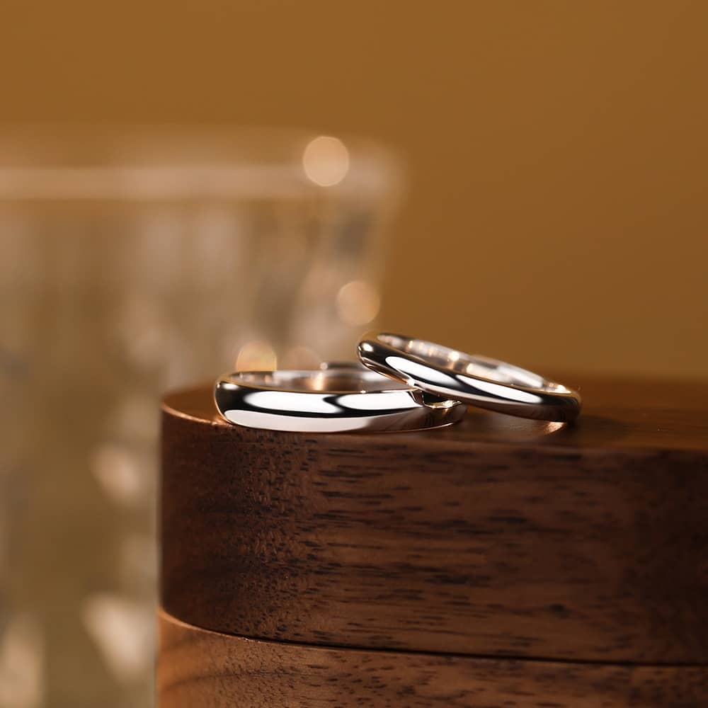 Minimalist Promise Ring for Couple