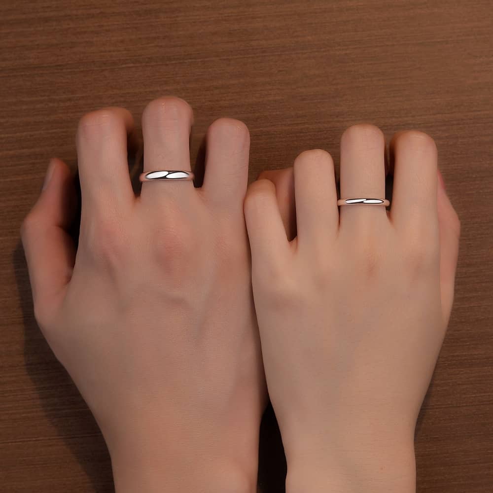 Minimalist Promise Ring for Couple - Image 2