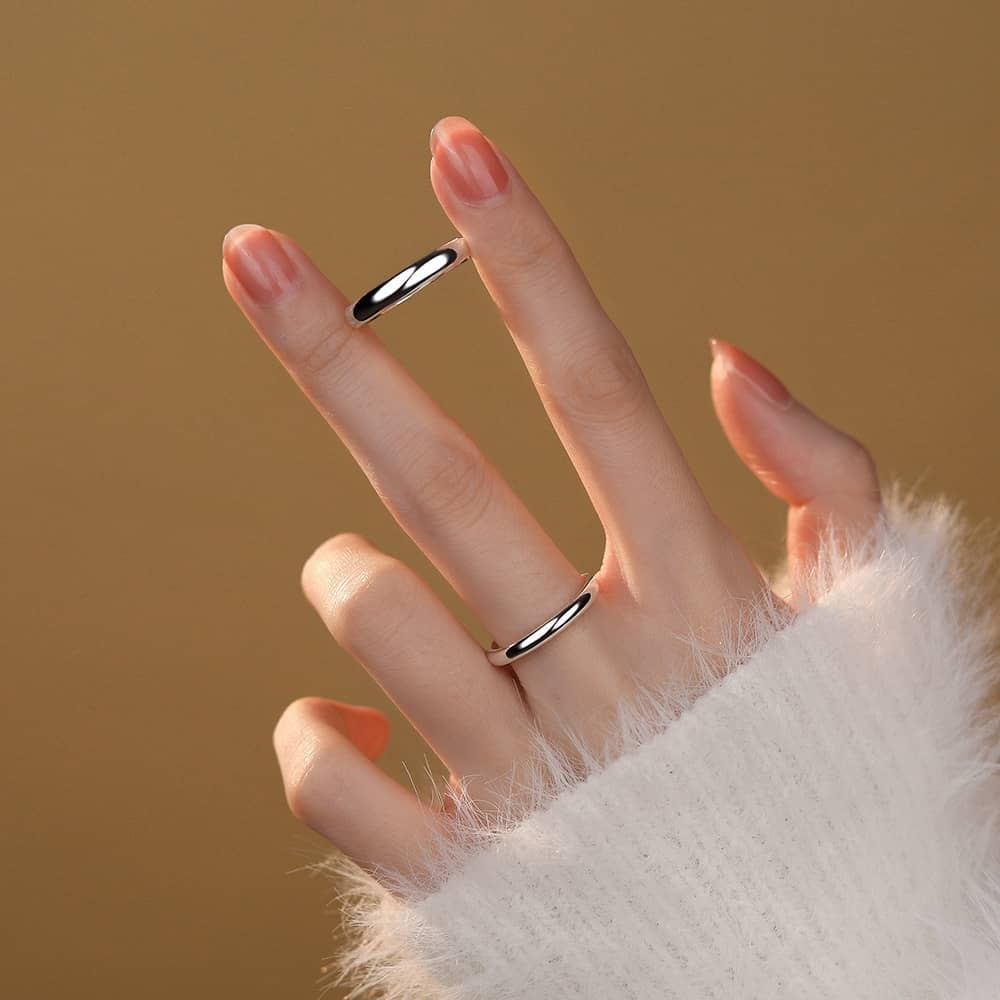 Minimalist Promise Ring for Couple - Image 5