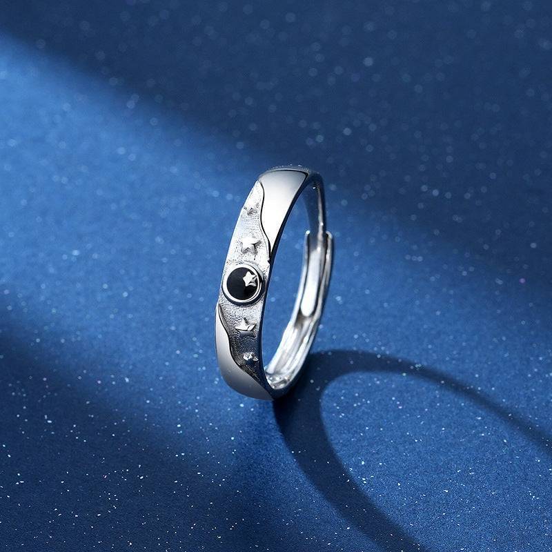 Moon Star Moonstone Matching Rings - Image 4