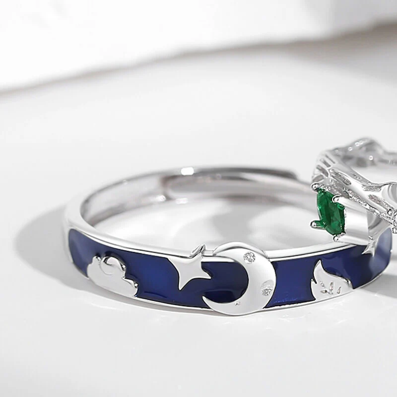 Moonlit Rose Couple Rings - Image 5