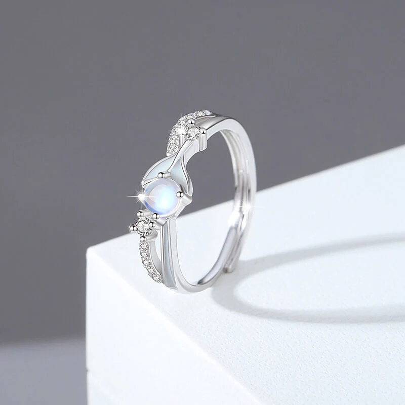 Glow-in-the-dark Moonstone Matching Rings - Image 2