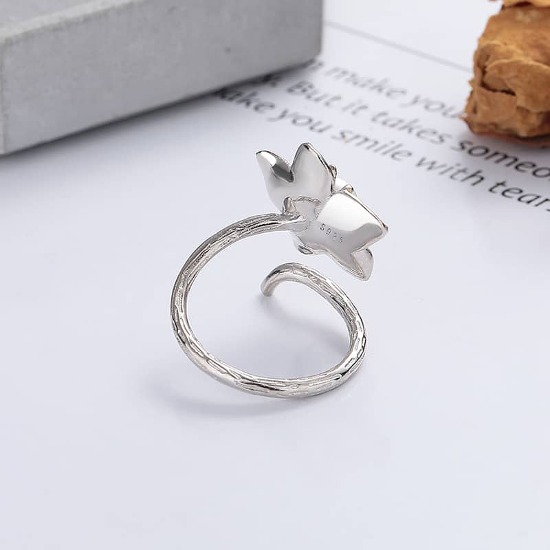 Playful Cat Pearl Ring - Image 5