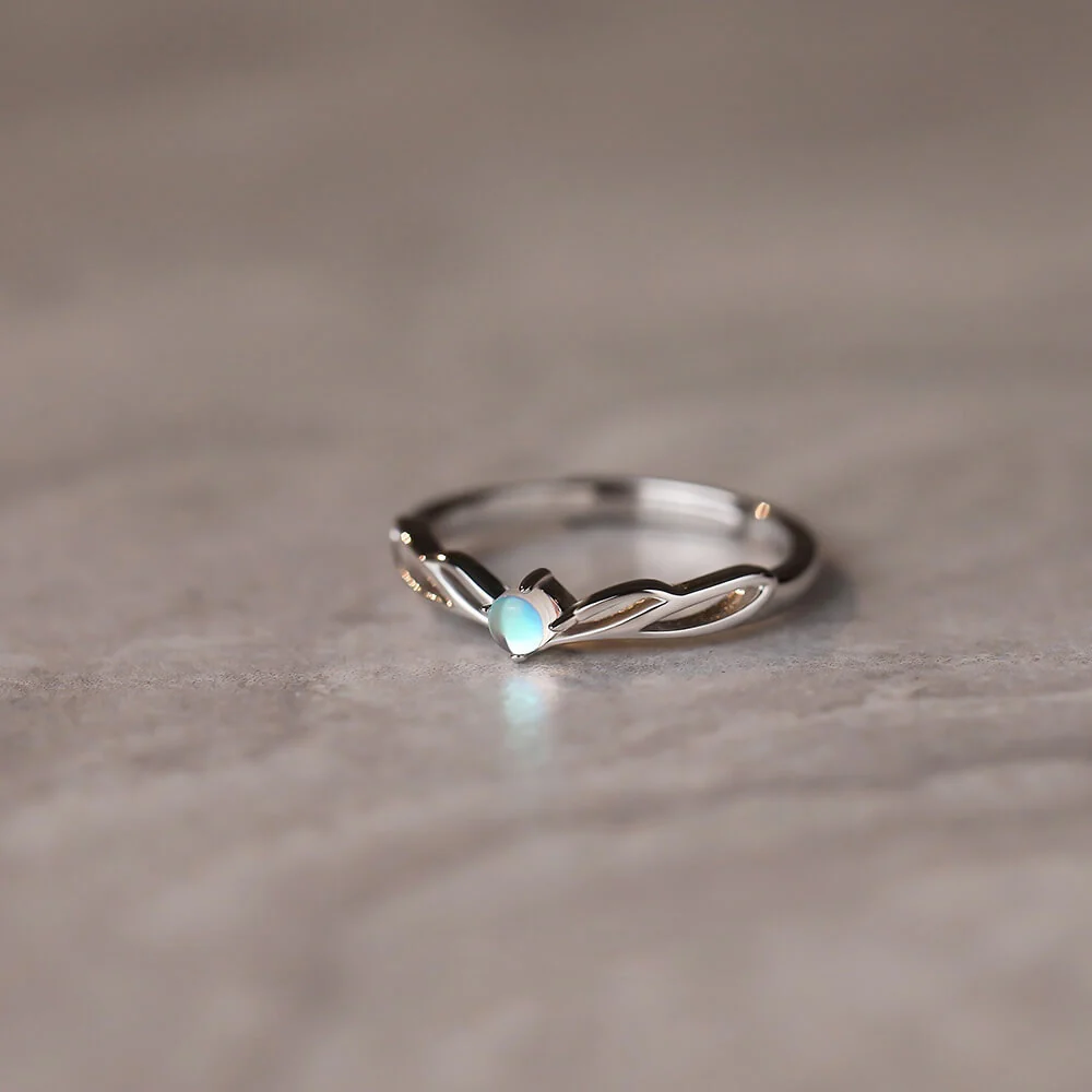 Princess & Knight Moonstone Matching Rings - Image 2
