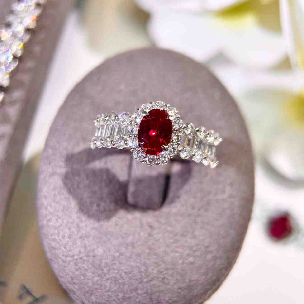 Ruby Wedding Ring - July Birthstone Ring in 925 Sterling Silver - Image 4