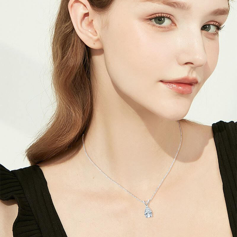 Teardrop Dainty Necklace - Silver or Gold - Image 3