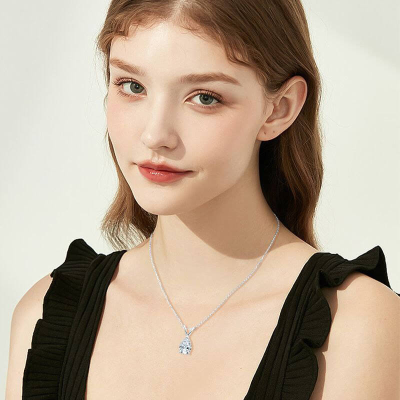 Teardrop Dainty Necklace - Silver or Gold - Image 4
