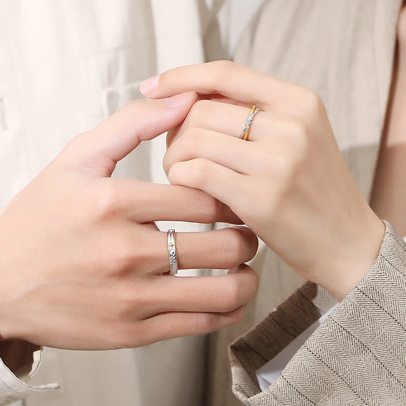 Towards Happiness Two Tone Matching Rings - Image 2
